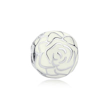 白色琺瑯安全鏈吊飾 925 純銀塞子