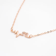 Jewdii Rose Gold 925 Silver Pendant Necklace with Cubic Zirconia