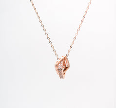 Jewdii 925 Silver Pendant Necklace with Rose Gold Plating