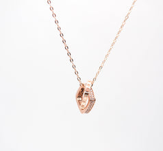 Jewdii 925 Silver Pendant Necklace with Rose Gold Plating