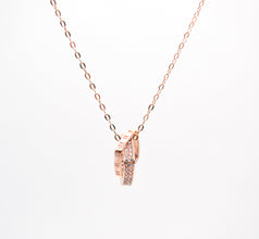 Jewdii 925 Silver Pendant Necklace with Rose Gold Plating