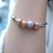 Jewdii 925 Silver Bracelet Set Rose gold Charm