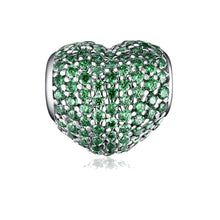 Jewdii CZ Stone 925 純銀心形吊飾適合手鍊或項鍊