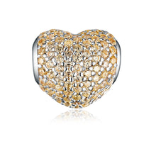 Jewdii CZ Stone 925 純銀心形吊飾適合手鍊或項鍊