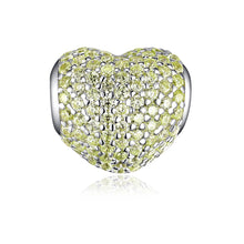 Jewdii CZ Stone 925 純銀心形吊飾適合手鍊或項鍊