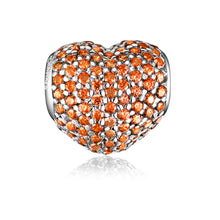 Jewdii CZ Stone 925 純銀心形吊飾適合手鍊或項鍊